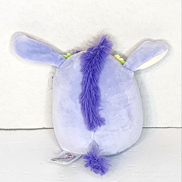 🐣 MILANDA 🫏 Blue Donkey w Flower Crown Easter 2024 Original Squishmallow ☆NWT☆ - Picture 6 of 8